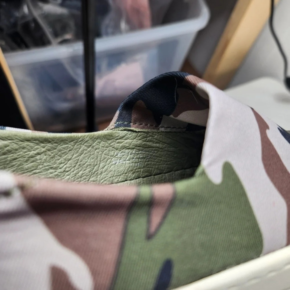 J/ Slides Harlow Slip-on Platform Sneaker In Green Camo Lycra. Platform Size 7.5 - Picture 5 of 12